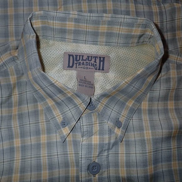 Duluth Trading Co Mens Vented Short Sleeve Plaid L - Picture 5 of 5